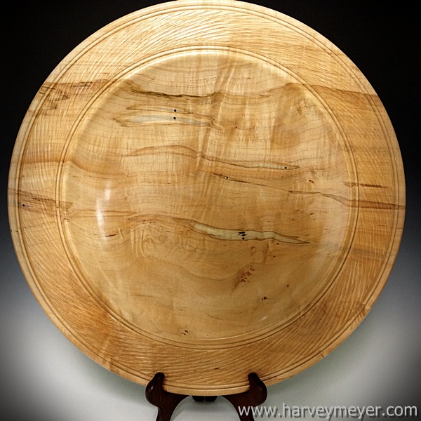Ambrosia Maple Platter with Textured Rim